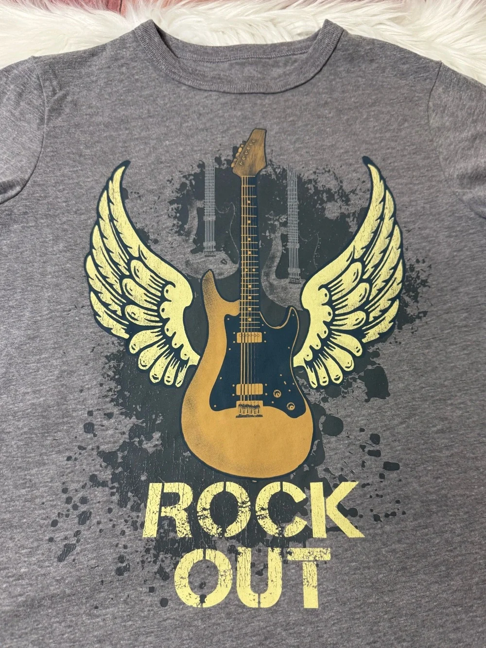 The Children’s Place Gray Graphic T-Shirt - Boys Size M (7/8)
